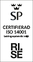 Certifierad enligt ISO 14001 - Ledningssystem för miljö