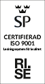 Certifierad enligt ISO 9001 - Ledningssystem för kvalitet